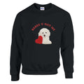 Unisex cotton sweatshirt with "Babes U Got Me" text and a cute puppy holding a heart, perfect as a love gift.