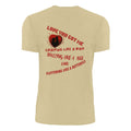 Back view of Love You Got Me Organic T-Shirt featuring whimsical love quote design.