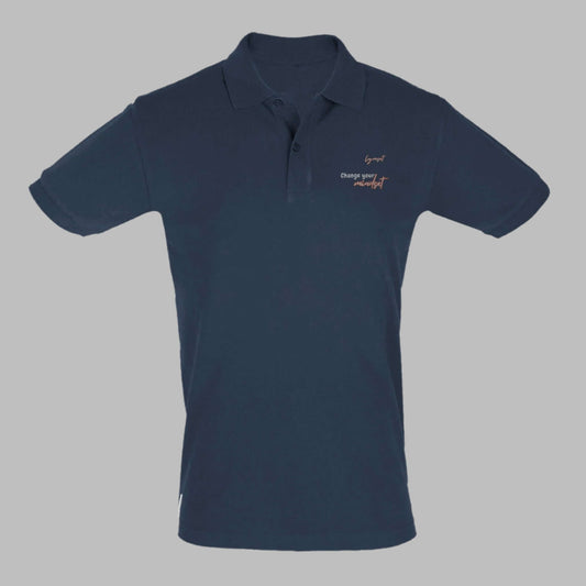 polo shirt with the words cymset - chnage your mindset