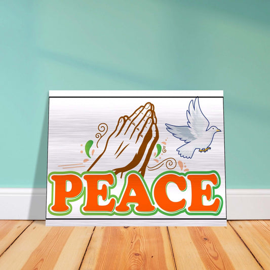 PEACE - Brushed Aluminum Print Decor